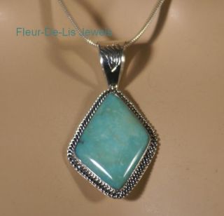 Jay King Mine Finds Campitos Turquoise Sterling Silver Pendant RARE
