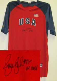 Jennie Finch Autographed Red Team USA Jersey