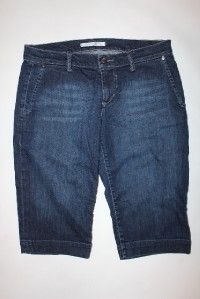  Jeans Stretch Denim Bermuda Shorts Size 32 Kennedy Wash Dark