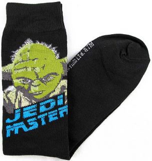 Star Wars Yoda Jedi Master Mens Crew Socks Size 10 13