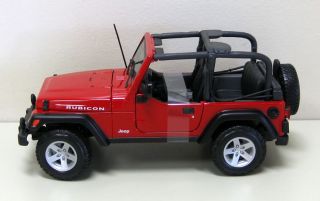 Jeep Wrangler Rubicon Diecast Model Truck Maisto 1 18 Scale Car Red