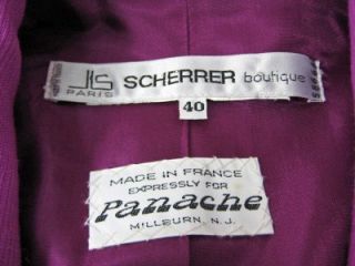 Jean Louis Scherrer French Made Couture Fuchsia Sleek Corded Blazer