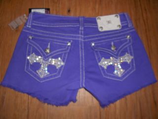Miss Me Purple Jean Shorts New