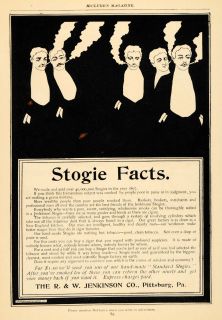 1898 Ad Stogie Facts Jenkinson Smoking Cigar Tobacco   ORIGINAL