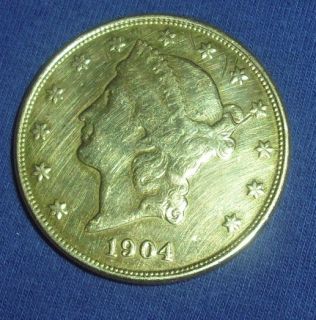 1904 US Liberty $20 Dollar Double Eagle Gold Coin