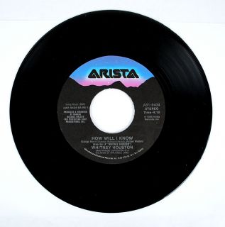 Whitney Houston How Will I Know Record 7 Inch Vinyl Thumbnail Image