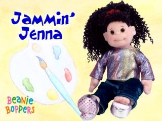 Ty Beanie Boppers Jammin Jenna 13 Plush Doll MWMT
