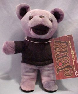 Grateful Dead Jerry Bean Bear in Black Shirt Cute Teddy