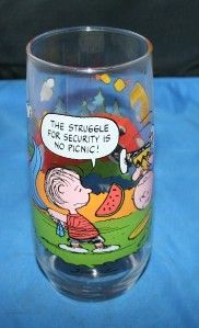 McDonalds Camp Snoopy Collection Jelly Juice Glass Jar