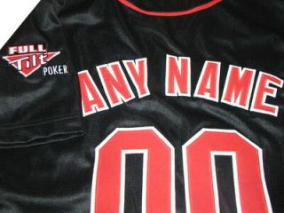 Full Tilt Baseball Jersey Black New Custom Name Number FGI