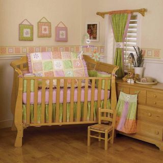 NoJo Designer Razzle Dazzle Infant Girl 6pc Baby Crib Quilt Bedding