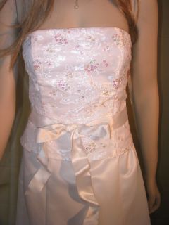 Jessica McClintock Pink Satin Sequinned Dress Size 1