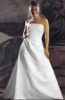 Jessica McClintock White Silk Flowers Gown Size 6