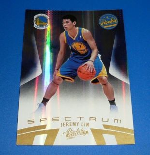 Jeremy Lin 2010 11 Absolute Spectrum RARE 16 100 Gold Rookie 136