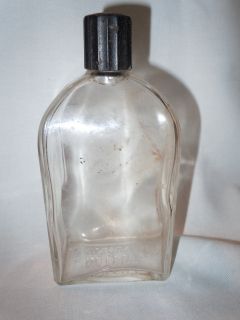 Vintage Glass Jergens Lotion Bottle with Cap