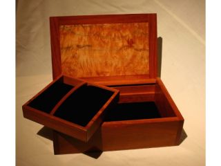 Large RARE Australian Myrtle Burl Wooden Jewelry Box
