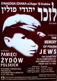   HOLOCAUST Exhibition MOVIE POSTER Polish JEWS Synagogue JEWISH FILM