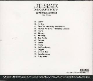 Jesse McCartney Departure Recharged Promo CD Advance 050087139995