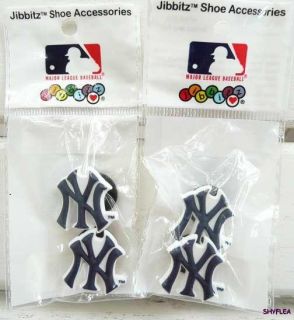 NY New York Yankees Jibbitz Charms 2 PK MLB Crocs NIP