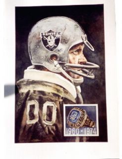 Merv Corning Oakland Raiders Jim Otto Print 16x20