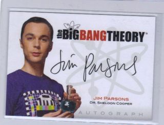 Jim Parsons Dr Sheldon Cooper Autograph Auto The Big Bang Theory