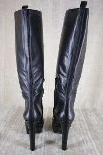 Jessica Simpson Ambery Boots Tall Black Leather Size 9 5 $197 Platform