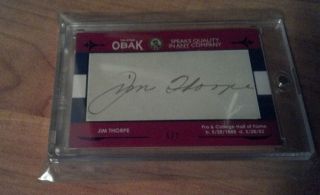 Jim Thorpe Cut Autograph D 1 1 Tristar Obak