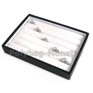  White Jewelry Shop Retail Display Case Ring Tray Box Holder