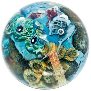 Glass Marble Josh Simpson Inhabited Planet Marble Satelite Has