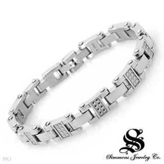 New Simmons Mens Stainless Steel Bracelet with Trunk