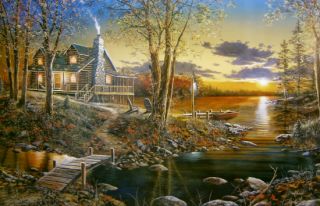 Jim Hansel Cabin Lake Print Comforts of Home