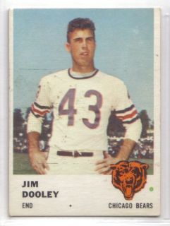 1961 Fleer 4 Jim Dooley Chicago Bears Excellent