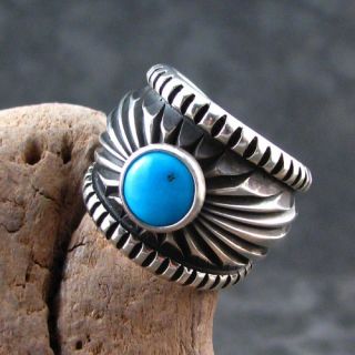 Navajo Harrison Jim Kingman Turquoise Ring