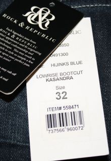 New Rock Republic Ladies Kasandra Hijinks Blue Jeans Size 32