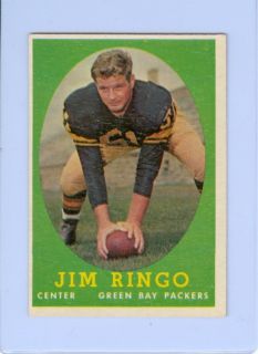 1958 Topps Football Jim Ringo Packers 103 B