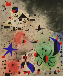 Joan Miro After Original Pochoir Constellations Series 18 Migratory