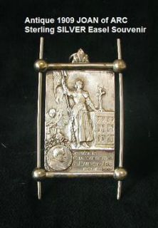 RARE French Antique Sterling Silver Holy St Joan of Arc
