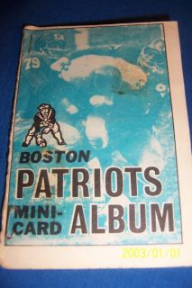 1969 Topps Boston Patriots Set Cappeletti Jim Nance