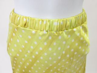 Roberto Cavalli Yellow Silk Blouse Skirt M L Jill Zarin