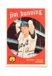 1959 Topps Baseball 149 Jim Bunning Tigers HOF