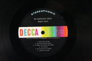 33 LP Record Jimmie Davis His Marvelous Grace Christian
