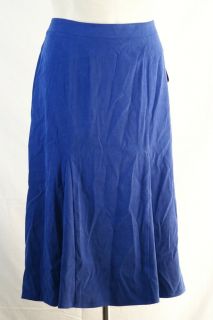 JM Collection NEW Plus Size 16W 1X Blue Suede Like A Line Skirt JU