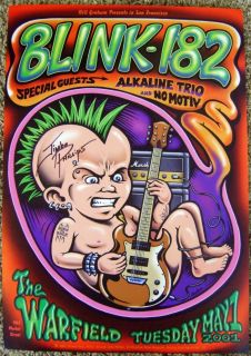 SIGNED by the artist Jimbo Phillips 2001 Blink 182 collectible art