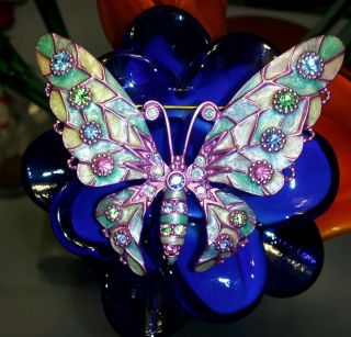 Joan Rivers Pink Butterfly Pin