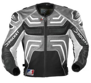 Joe Rocket Supermoto Leather Mesh Jacket New Grey Size 46