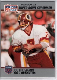 Joe Theismann 1990 Pro Set Super Bowl 133
