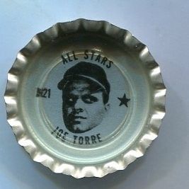 1967 Tab Bottle Cap of Joe Torre Braves Coke