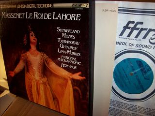 Le Roi de Lahore Sutherland Milnes 1979 UK London ffrr Stereo 3LP Box