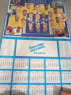  82 Kentucky Wildcats Basketball Schedule Poster Sam Bowie, Joe B. Hall