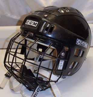 CCM Black Hockey Helmet Chest Protector Elbow Pads Shin Guards Jofa